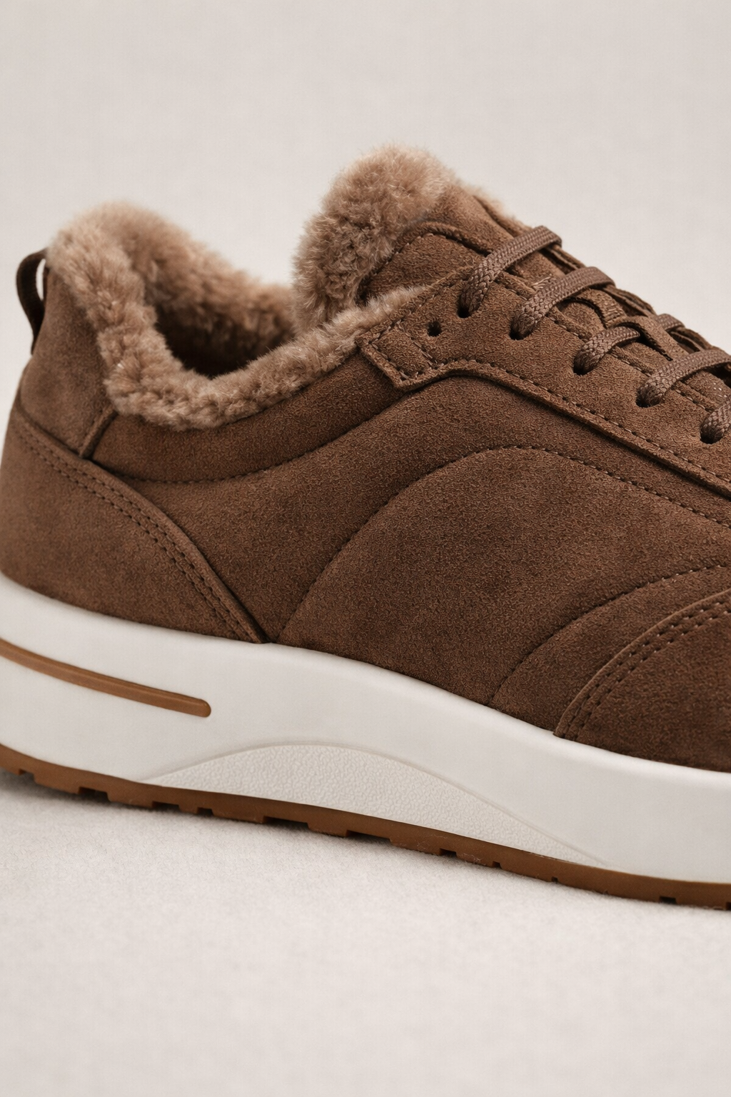 Rivaro Fur-Lined Sneaker Brown